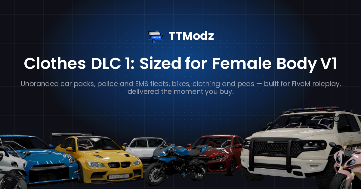 FiveM Female Body V1 Clothes: How Clothes DLC 1 Fits Your Server