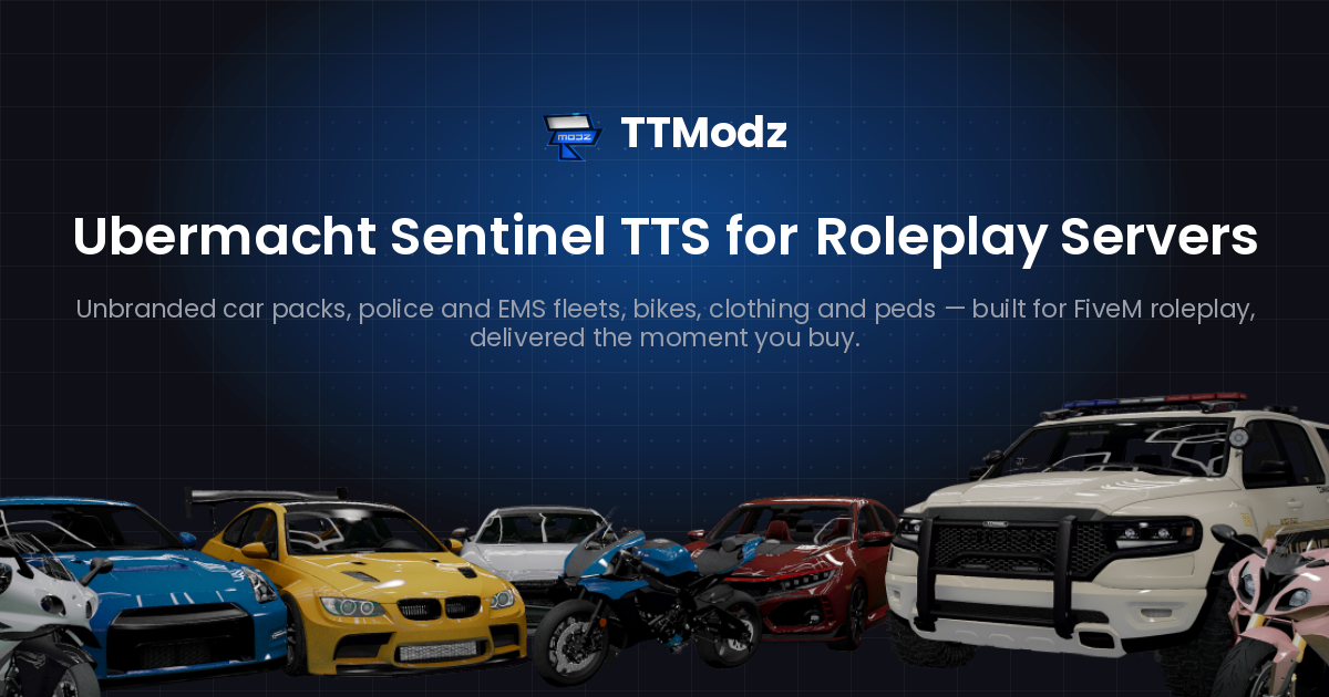 Sentinel TTS FiveM Roleplay Car: Scenes, Jobs and Specs